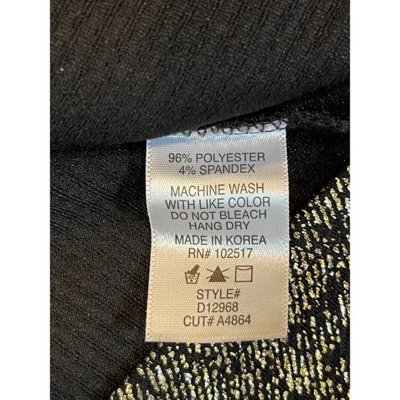 Soprano Womens Metallic Fit & Flare Mini Dress Spaghetti Strap Gray Black Size L - Picture 7 of 7